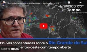 Chuvas intensas concentradas sobre o Rio Grande do Sul. Centro-oeste com tempo aberto. Veja a previsão com Ronaldo Coutinho