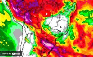 Precipitação no Sul pode ultrapassar os 200mm nos próximos dias