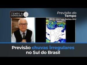 Previsão Chuvas irregulares no Sul do Brasil neste início de junho com volumes entre 20mm e 100mm