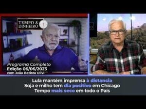 Soja e milho tem dia positivo em Chicago Lula mantém imprensa longe Tempo mais seco em todo o País