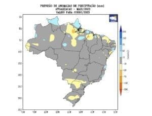 Junho terá chuvas irregulares no Sul e abaixo da média em áreas do Matopiba, diz Inmet