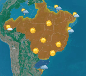 Confira a previsão do tempo para esta terça-feira (11) para todo o Brasil