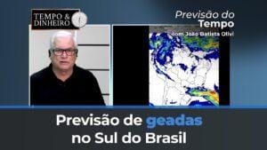 Previsão de geadas no Sul do Brasil com chuva na faixa leste e tempo seco no Brasil central
