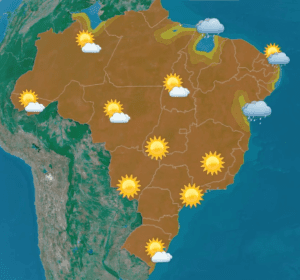 Confira a previsão do tempo para esta quinta-feira (03) para todo o Brasil