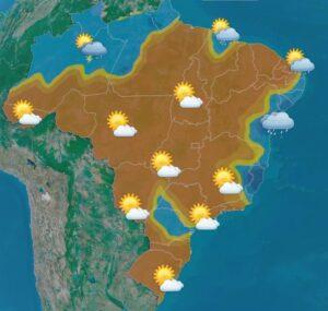Confira a previsão do tempo para esta quarta-feira (16) para todo o Brasil