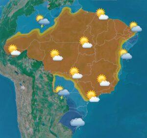 Confira a previsão do tempo para esta sexta-feira (18) para todo o Brasil