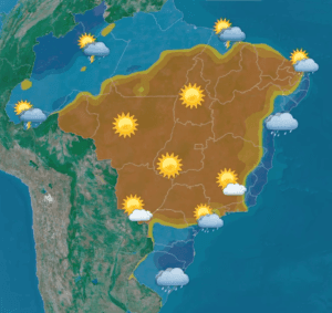 Confira a previsão do tempo para esta quinta-feira (10) para todo o Brasil