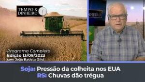 Soja: Pressão da colheita nos EUA, RS: chuvas dão trégua