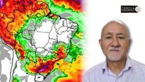 Chuvas intensas no RS e SC, sem chuvas e muito calor no centro do Brasil