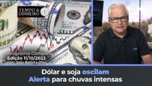 Dólar e soja oscilam, alerta de chuvas intensas