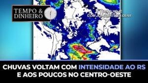Chuvas voltam com intensidade ao RS e aos poucos no centro-oeste