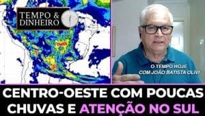 Centro-oeste com poucas chuvas e atenção no Sul
