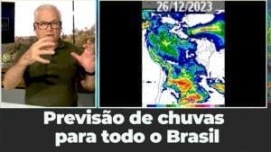 Previsão de muita chuva para o final de ano