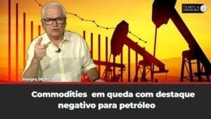 Commodities cai com destaque negativo para petróleo Clima seguem decisivas para safra de soja 23/24.