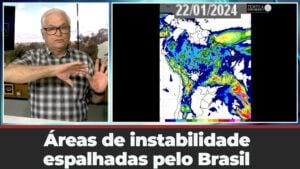 Chuvas e áreas de instabilidade espalhadas pelo Brasil no início desta segunda quinzena de janeiro
