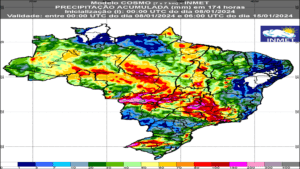 Veja a previsão do Tempo dos dias 8 a 16 de Janeiro com informações do INMET