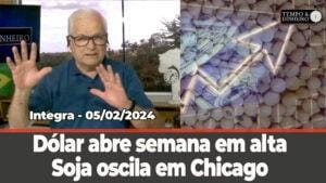 Dólar abre semana em alta, juros nos EUA. Soja oscila em Chicago. Chuva em boa parte do País