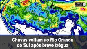 Chuvas voltam ao Rio Grande do Sul após breve trégua. Temperaturas despencaram