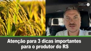 Atenção para 3 dicas importantes para o produtor do RS reforçadas pelo dr Alexandre Gazolla