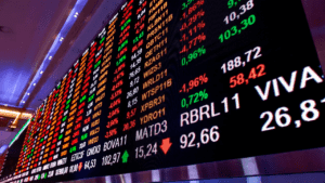 Ibovespa fecha em queda com pressão de Vale