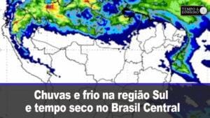 Ronaldo Coutinho mostra Chuvas e frio na região Sul e tempo seco no Brasil Central