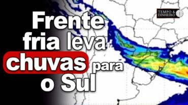 Frente fria leva chuvas para o Sul mas apenas para faixa litorânea no Sudeste e Nordeste