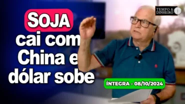 Soja cai com  China, dólar sobe. Chuvas intensas no Sul chegam ao  centro-oeste