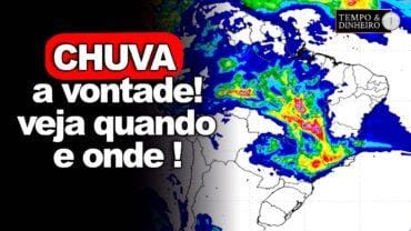 Chuva a vontade no Centro-Oeste. Chuvas concentradas no Paraguai e Sul do Brasil.