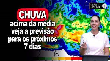 Chuvas acima da média no Centro Sul do RS, MS, MT e MG. Veja a previsão com Karina Botião