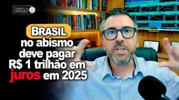 Brasil no abismo deve pagar R$1 trilhão em juros em 2025, projeta o economista Antônio da Luz