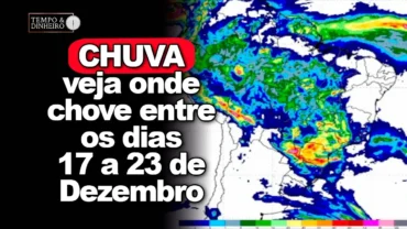 Chuva forte no Pantanal do MS e chuvas no Brasil central na última semana de dezembro