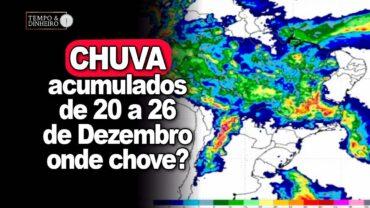 Chuvas intensas no Centro-Sul e região Norte com faixa leste do Nordeste seco