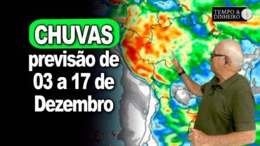 Chuvas devem beneficiar a maior parte das regiões produtoras do país até próximo do natal