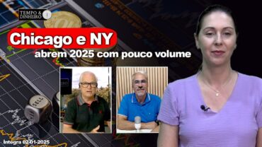 Chicago e NY abrem 2025 com pouco volume negociado mas de olho no clima da América do Sul e dos EUA.