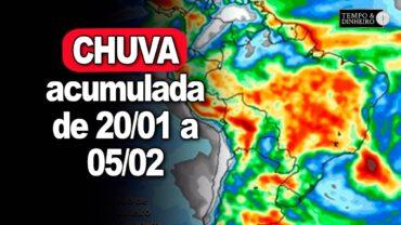 Previsão de muita chuva e calor nos próximos dias no Norte, Centro-Oeste, parte do Sul, NE e Sudeste