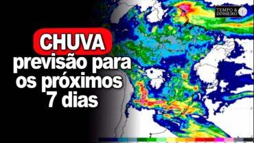 Chuvas se espalham pelo Br, reduzem na Bahia e MG e passam rapidamente pelo RS. Calor em todo o Br.