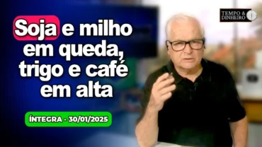 Soja e milho em queda, trigo e café em alta. Dólar oscila em alta. Chuvas irregulares oeste do RS