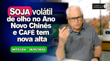Soja volátil de olho no Ano Novo Chinês . Café tem nova alta. Chuvas em várias regiões do País