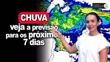 Chuvas bem distribuídas no Brasil com tempo mais firme no Nordeste. Chuvas no RS ainda manchadas