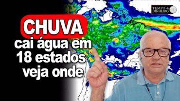 Chuva na maior parte do país, calorão no Sudeste e parte do MS.