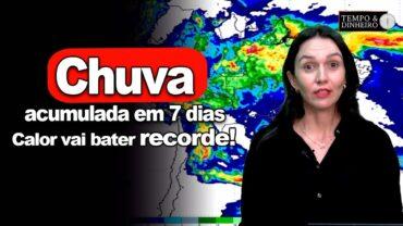 Chuvas volumosas previstas para os  próximos 8 dias no RS, calor vai bater recorde nesta semana
