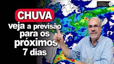 Veja a previsão do tempo até o dia 28 com chuvas em 3 das 5 regiões. Sul segue com pouca chuva