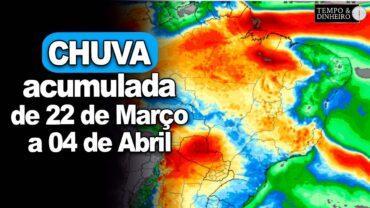 Veja a previsão do tempo até o dia 4 de abril com R. Coutinho. Chuvas e temperaturas em pleno outono