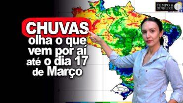 Previsão mostra chuva concentrada nas regiões Norte, Centro-Oeste e norte da Região Nordeste.