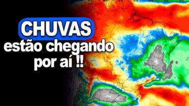 Chuva volta ao Sul e derruba temperaturas. Começam a aparecer primeiras chuvas em GO e parte do NE