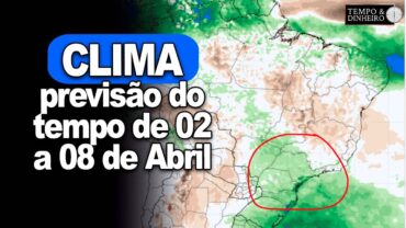Chuvas em todo o País, exceto SEALBA e parte de PE. Temperaturas abaixo do normal em abril