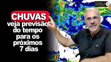 Chuvas no Centro-Norte, Pará, Amapá e Maranhão. Veja previsão do tempo para os próximos 7 dias