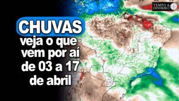 Chuvas intensas no litoral do Sudeste e no centro-norte do País. Temperaturas caem, informa Coutinho