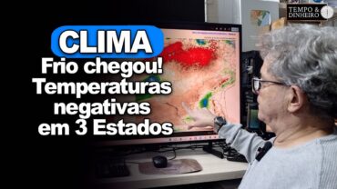 Frio chegou! Temperaturas negativas em 3 Estados do Sul. Veja a previsão do tempo com R. Coutinho