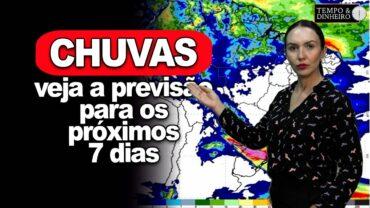 Previsão do tempo: chegada de nova frente fria com chuvas pesadas no RS e tempo firme no Br Central